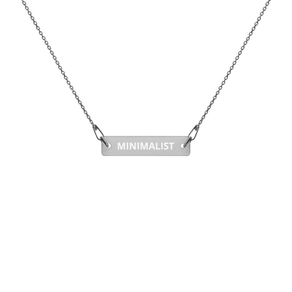 Silver Minimalist Bar Chain Necklace