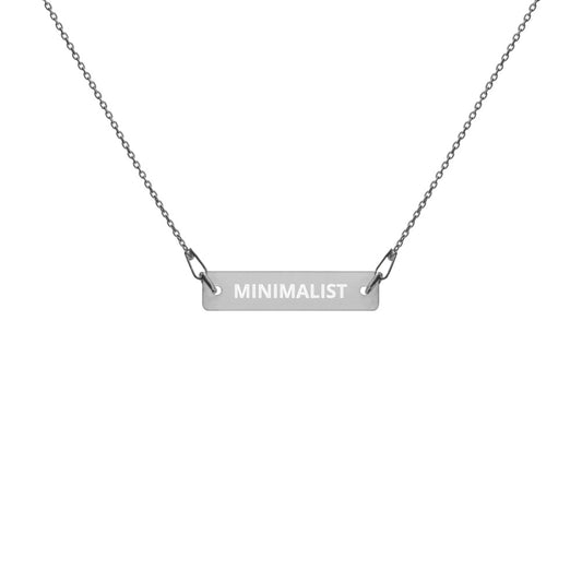 Silver Minimalist Bar Chain Necklace