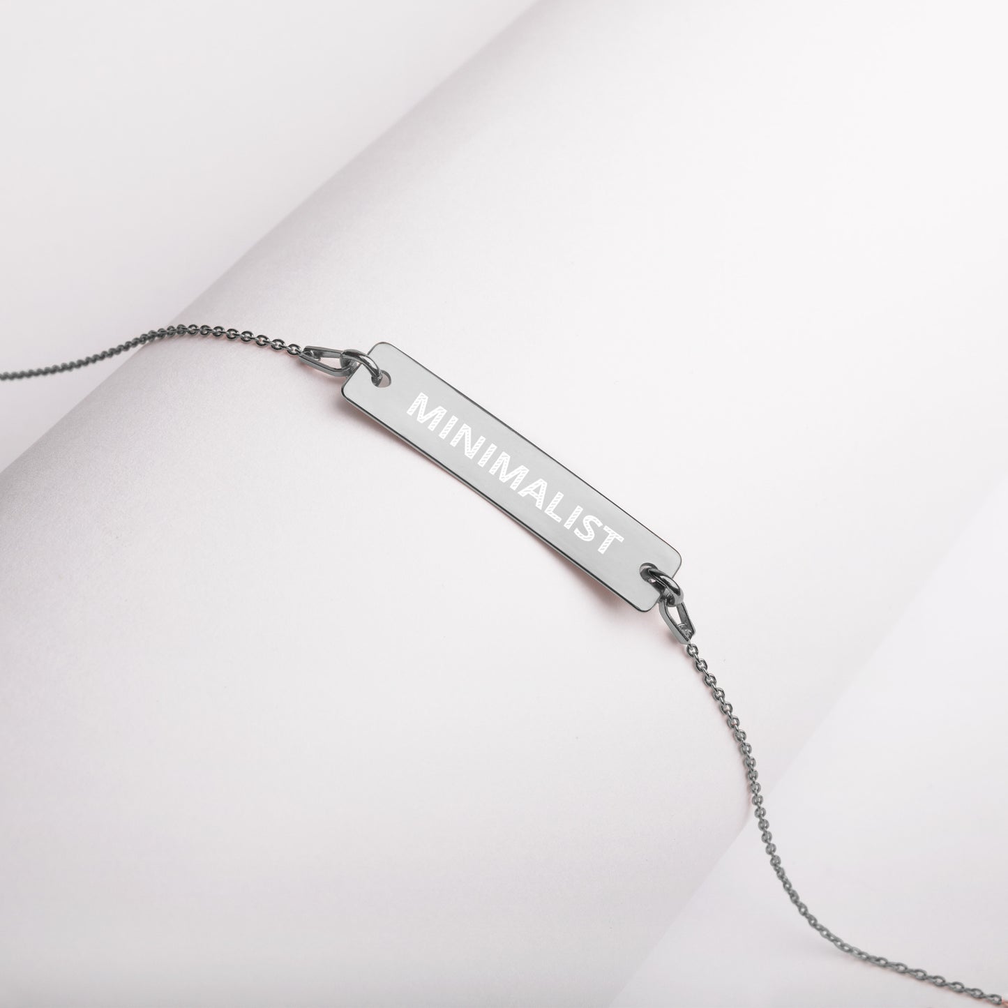 Silver Minimalist Bar Chain Necklace