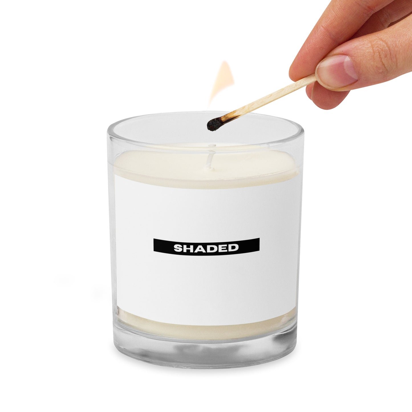 Shaded Glass jar soy wax candle