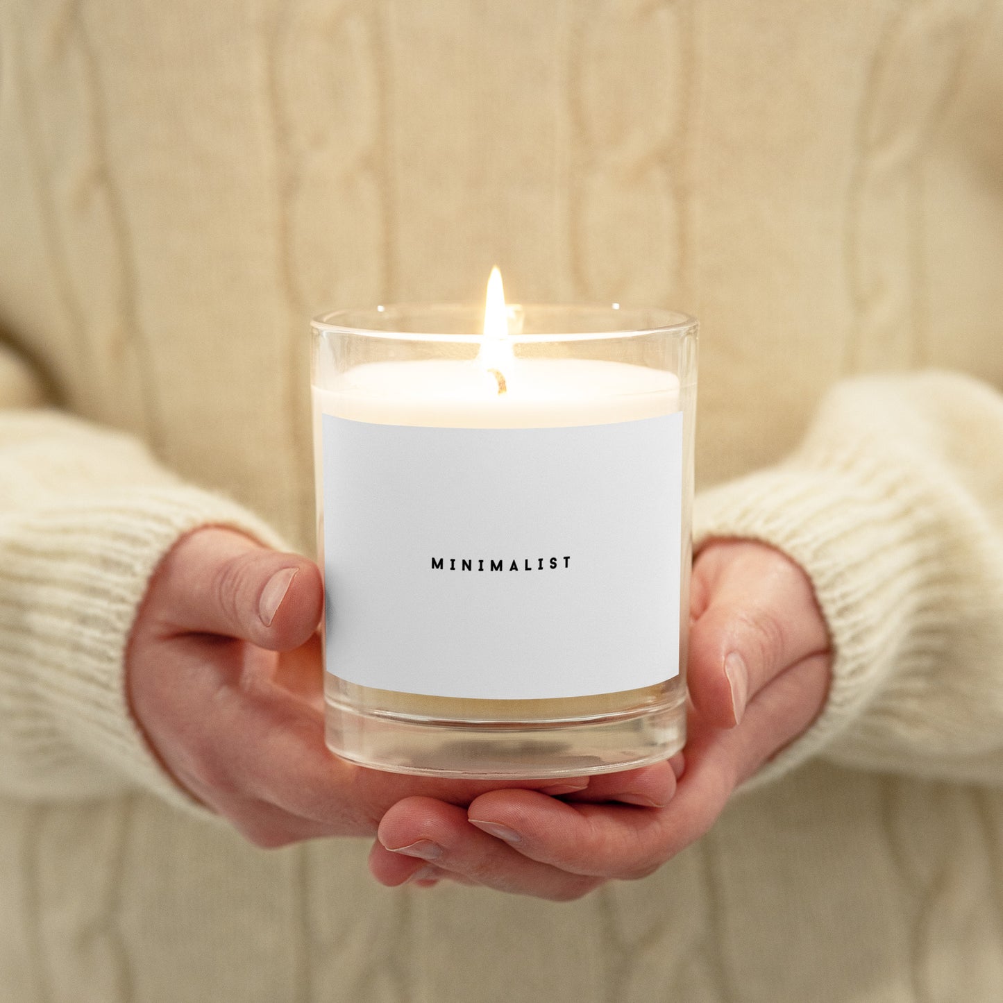 Minimalist soy wax candle