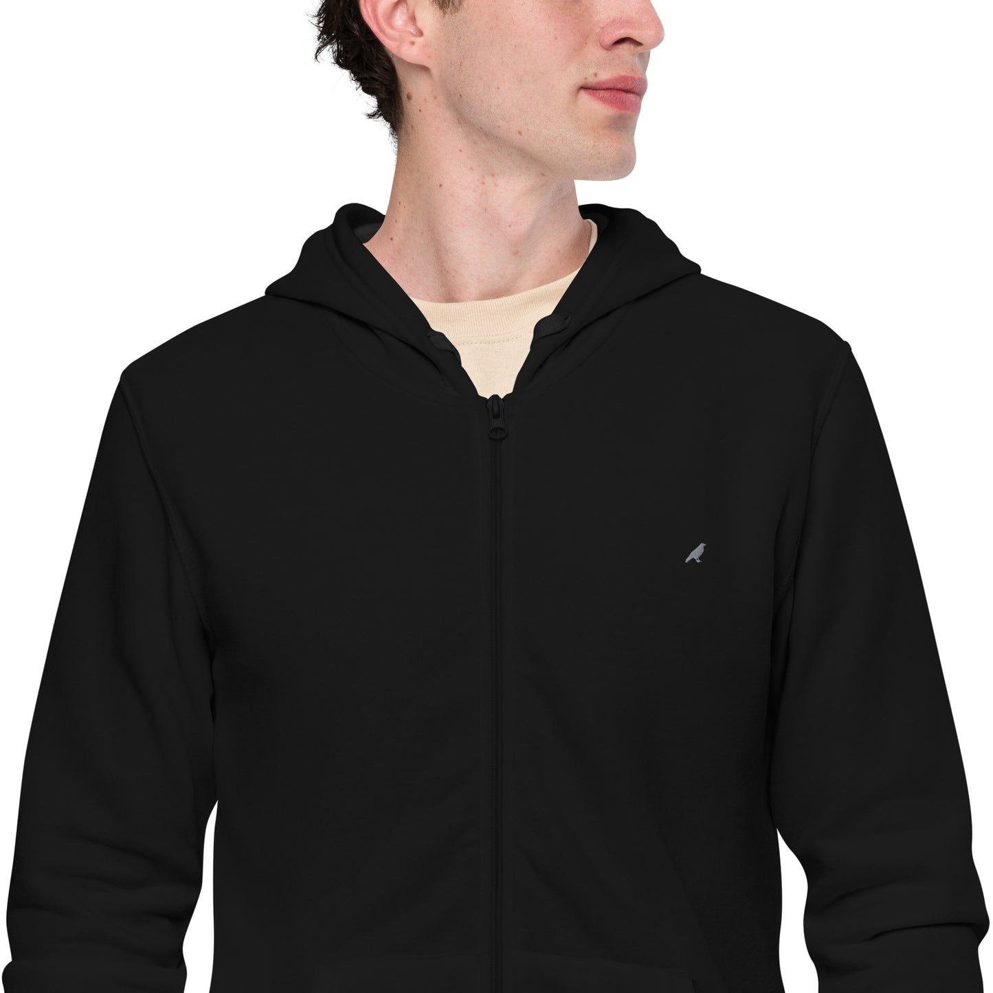 Mens Black Zip Up Hoodie