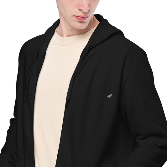 Mens Black Zip Up Hoodie